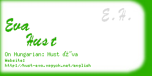 eva hust business card